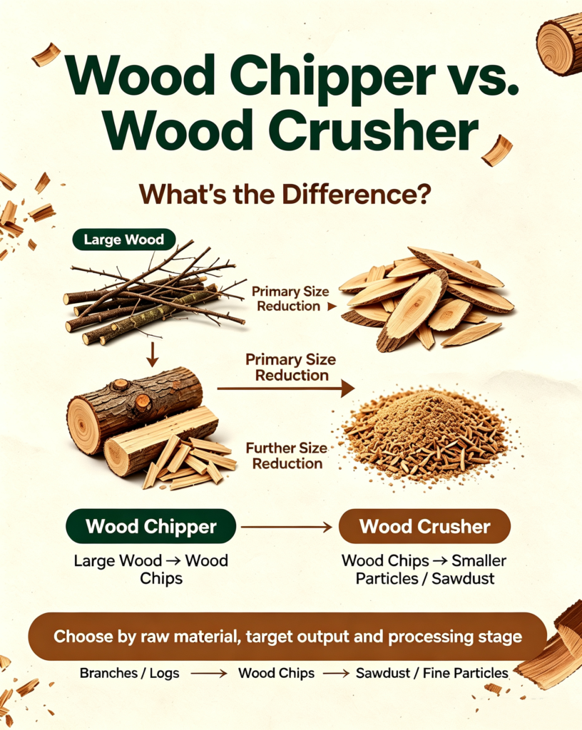 Wood Chipper vs. Wood Crusher: What’s the Difference?