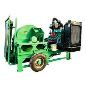 Ultra fine sawdust grinder processing wood logs and branches into ultra-fine powder for biomass energy, pellet production, and industrial applications