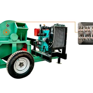 Sawdust making machine processing logs and branches into fine sawdust for biomass energy, wood pellet production, and forestry recycling applications