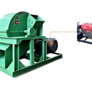 Straw and wood crusher machine processing straw, branches, logs, and biomass waste into fine particles for recycling and biomass energy applications