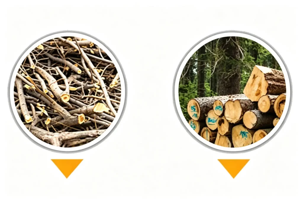 Wood crusher machine quote request for industrial wood processing equipment used for logs, branches, and biomass waste