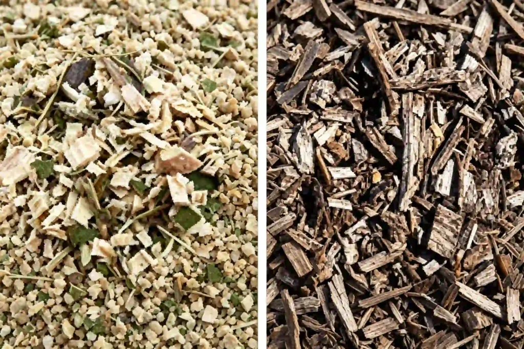 Wood crusher machinery processing logs, branches, and biomass waste with efficient crushing performance for industrial applications