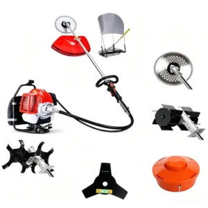 Diaphragm carburetor grass cutter trimming grass and weeds with gasoline engine power for garden and landscaping maintenance