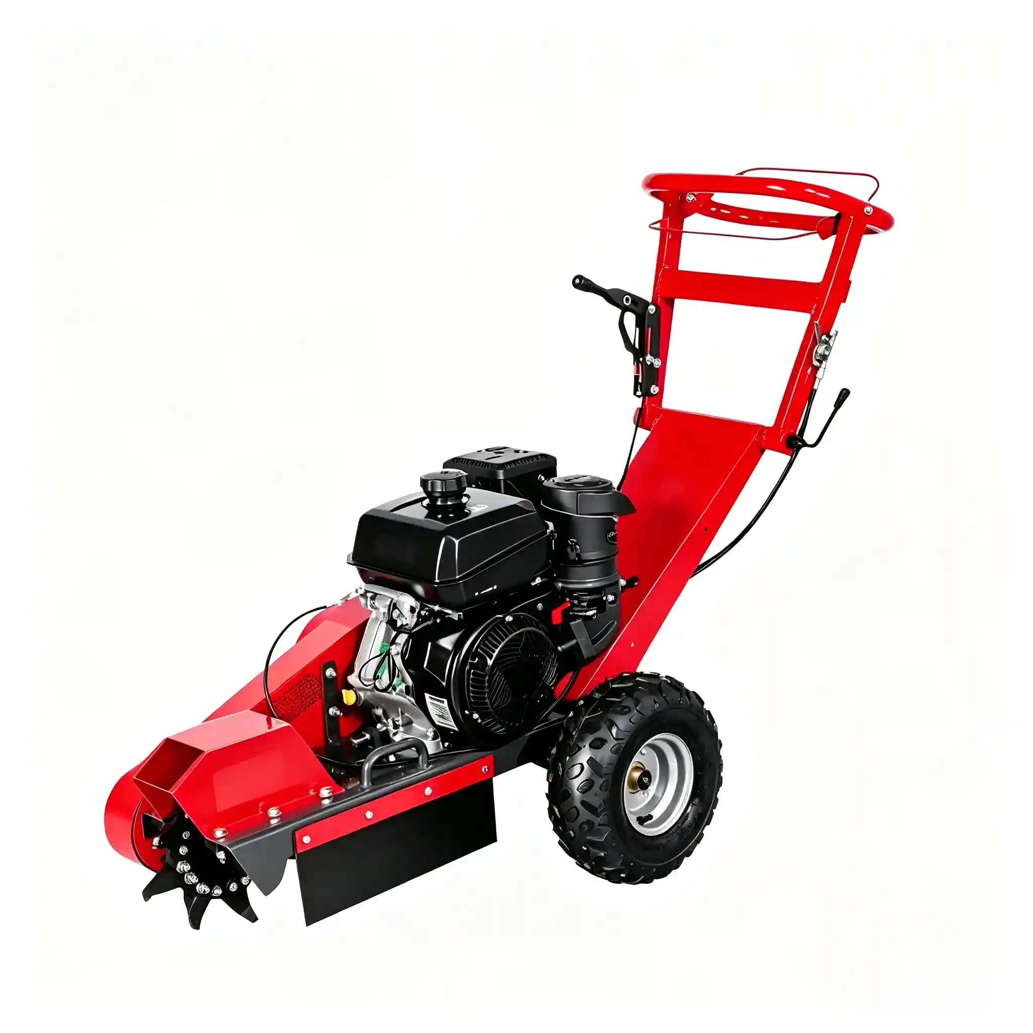 235mm deep underground stump cutter removing tree stumps and roots below ground level for landscaping and forestry maintenance