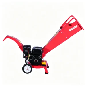 20 blade heavy duty garden shredder processing branches, garden waste, and green materials into reusable biomass particles