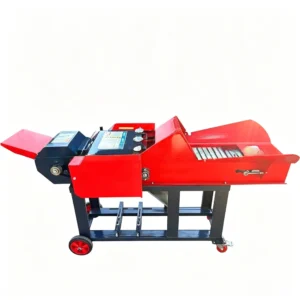 220V household chaff cutter machine processing grass, straw, hay, and crop residues for small farm animal feed preparation