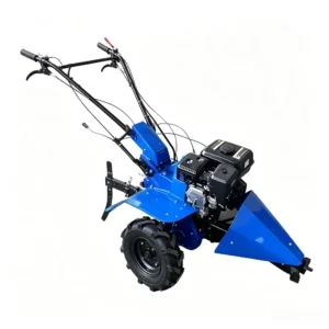 Air-cooled 4-stroke grass cutter trimming grass and weeds with gasoline engine power for garden and landscaping maintenance