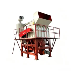 Heavy duty industrial sawdust mill processing logs, branches, and wood waste into fine sawdust for biomass production