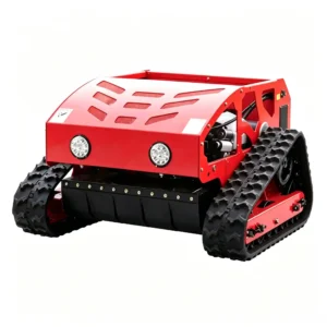 50-degree slope adaptable weed cutter operating on steep terrain for grass and weed removal in challenging environments