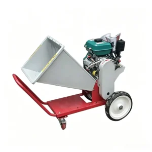 5.5kW electric start twig grinder processing small branches, twigs, and garden waste into reusable biomass materials