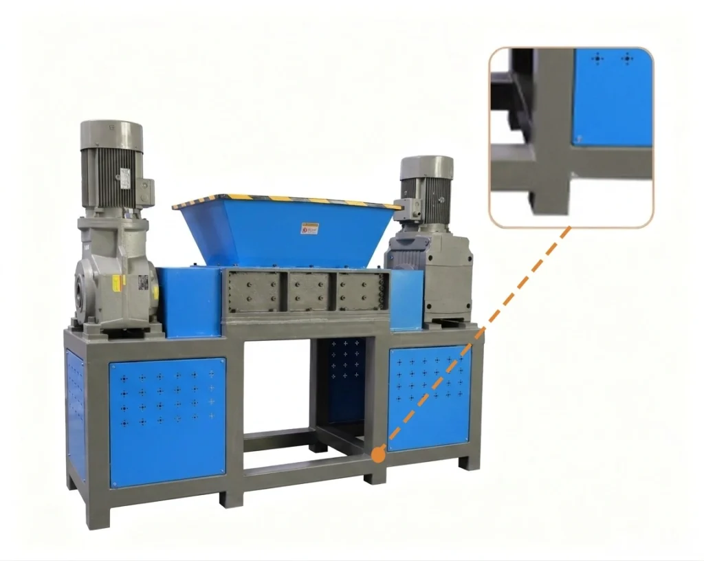 High output wood crusher processing logs, branches, and biomass waste with powerful crushing capacity for industrial production