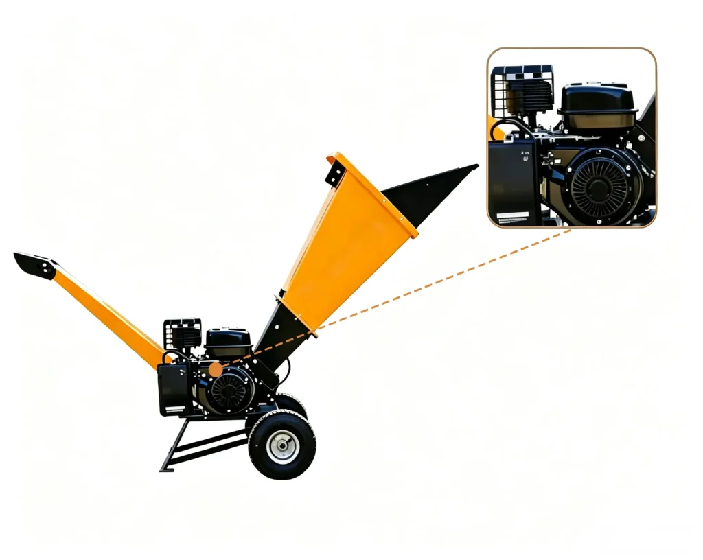 Sawdust crusher for organic waste processing converting wood waste and biomass residues into reusable materials