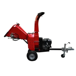 Towable disc type branch chipper processing tree branches and wood waste with mobile towing design for outdoor recycling