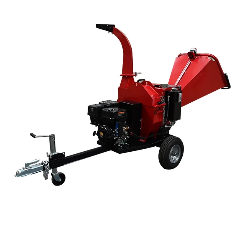 2 moving blades 10 hammers chipper processing branches and wood waste with combined cutting and hammer crushing system