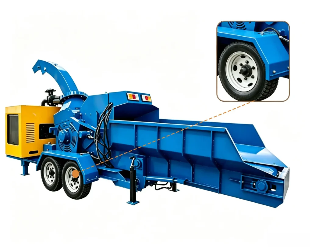 Furniture waste crusher processing discarded furniture, wood scraps, and panel waste into reusable biomass materials