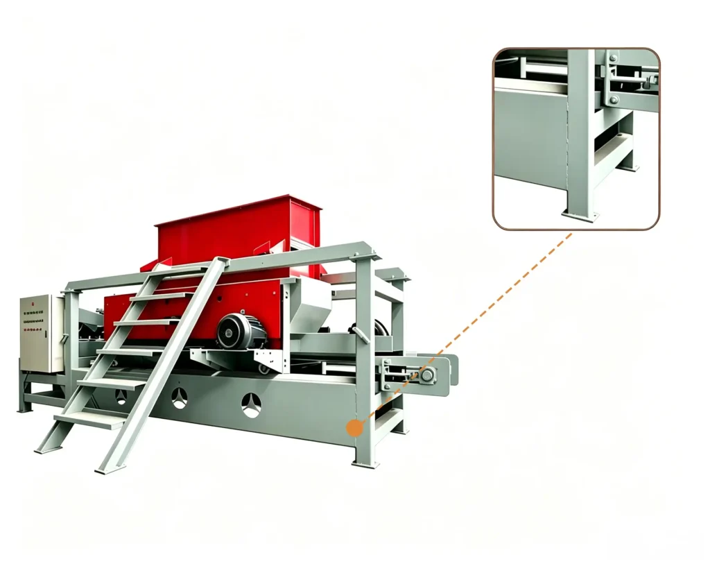 Sawdust crusher for briquette machine processing wood waste and biomass materials into fine briquette raw materials