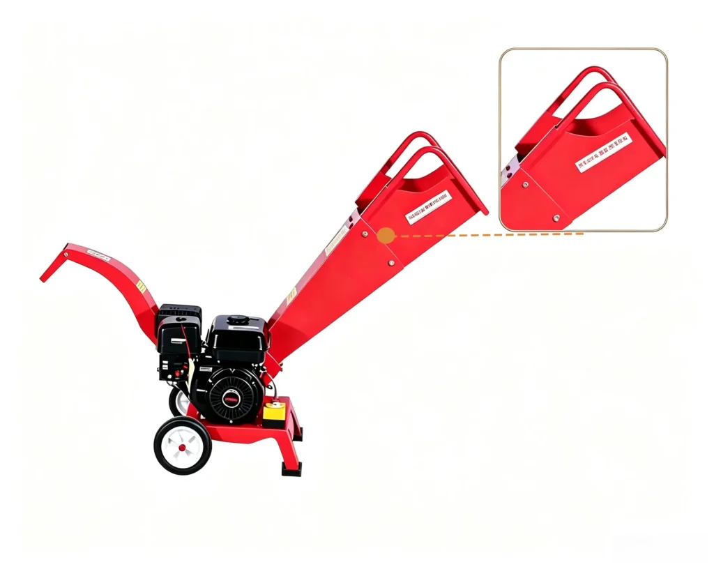 Mini sawdust crusher machine processing wood chips, branches, and biomass materials with compact crushing structure