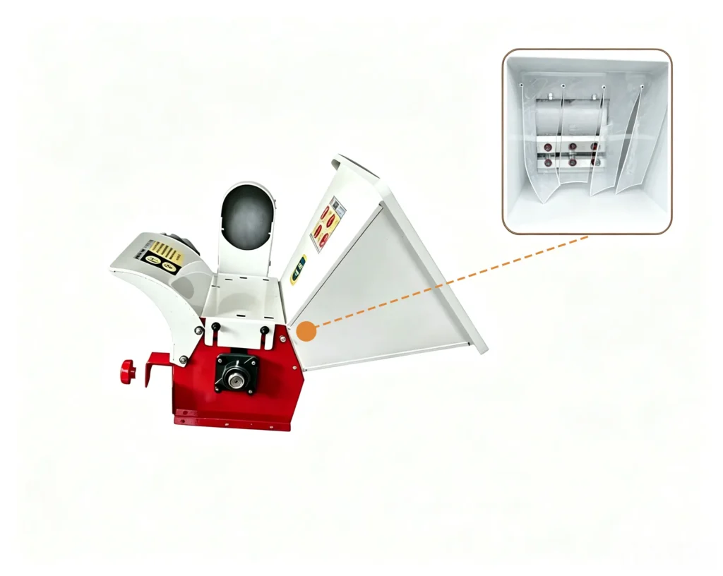 Sawdust crusher for furniture factory processing wood scraps, MDF waste, and furniture residues into reusable materials