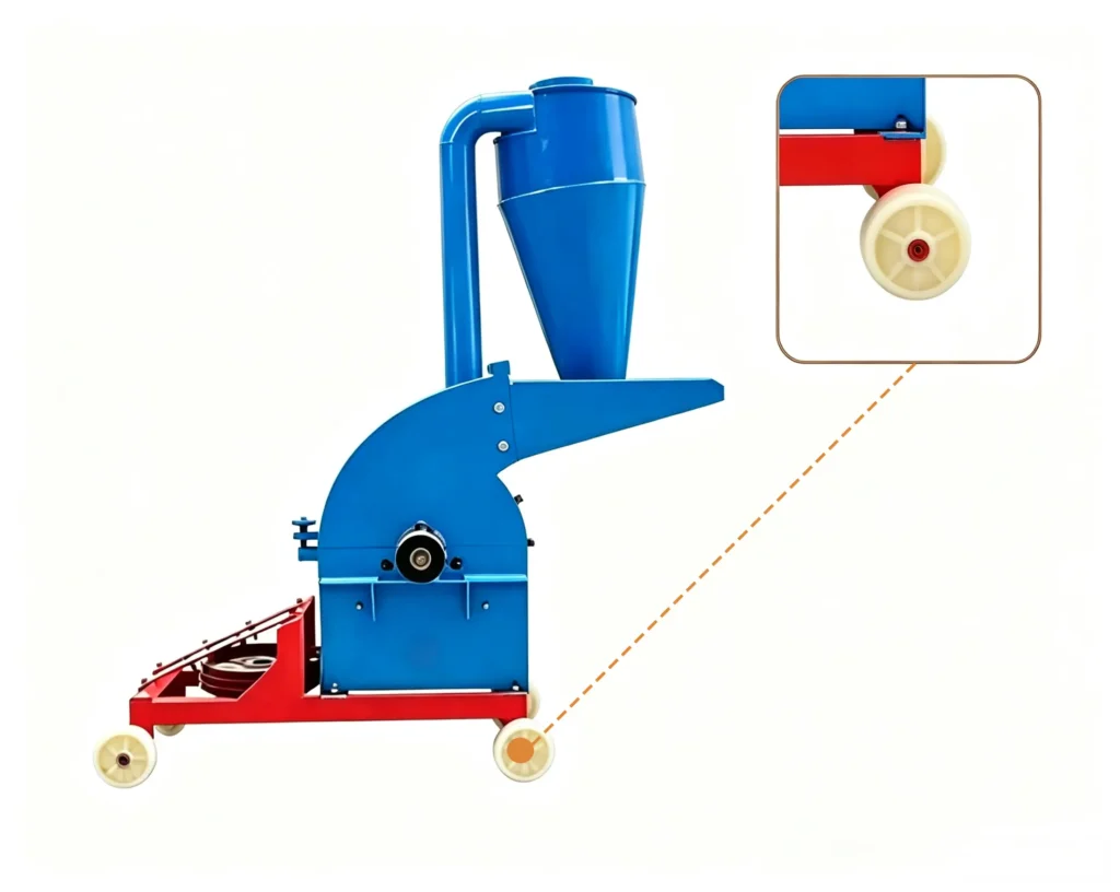 Sawdust crusher for municipal waste processing green waste, branches, wood residues, and biomass materials into reusable resources