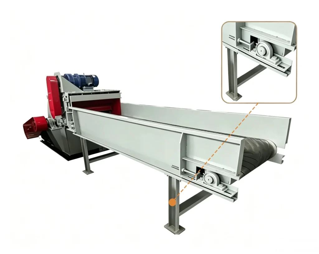 Sawdust crusher for timber factory processing wood waste, timber scraps, logs, and wood chips into reusable materials