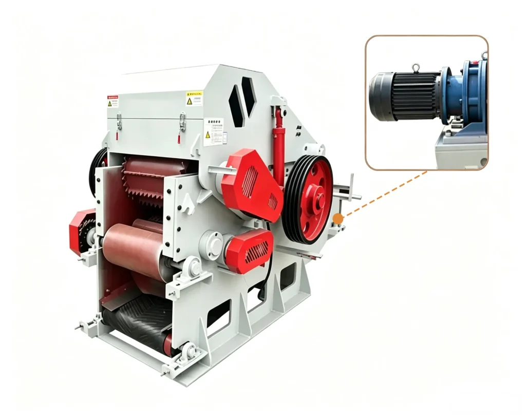Sawdust crusher for biomass production line processing wood waste into high-quality biomass fuel materials
