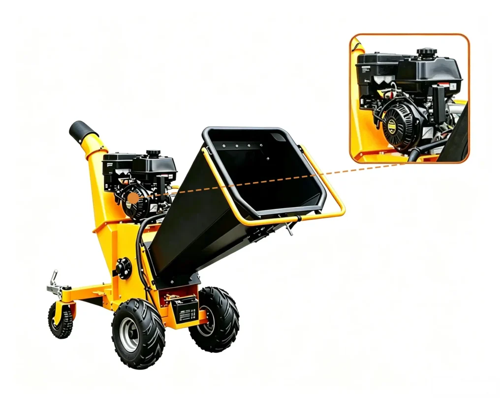 Sawdust crusher for biomass pellet production processing wood chips, sawdust, and biomass materials efficiently