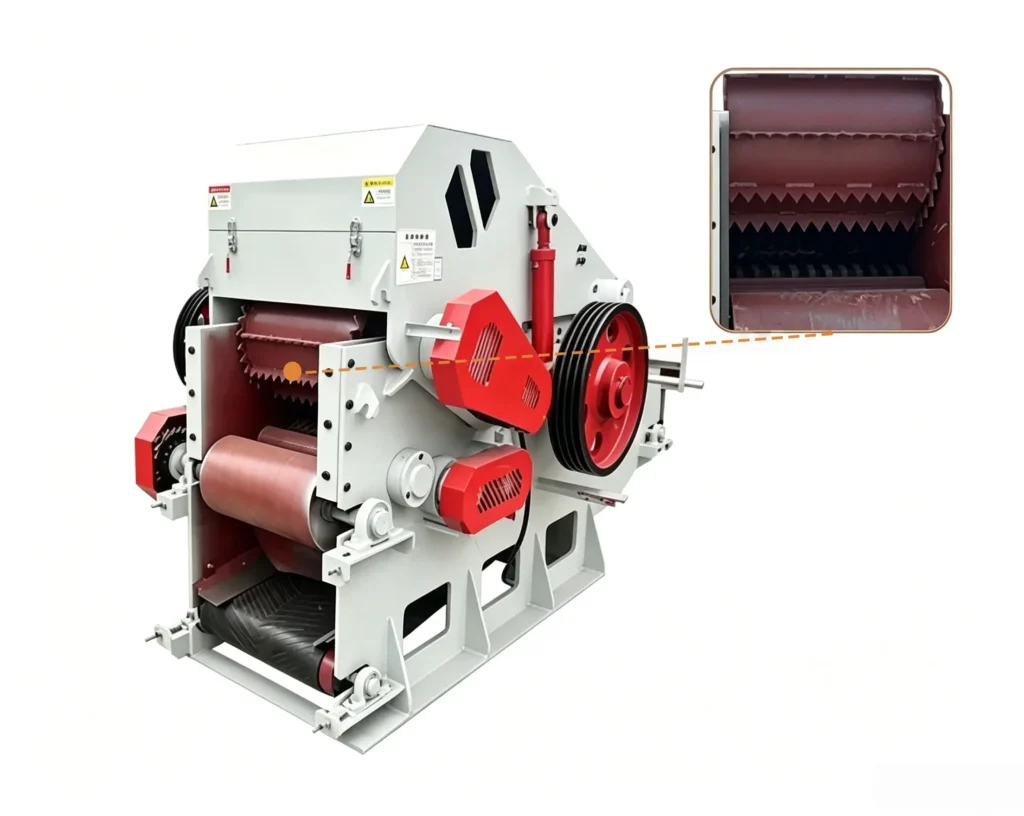 Sawdust crusher for pellet production line processing wood waste into fine biomass pellet raw materials