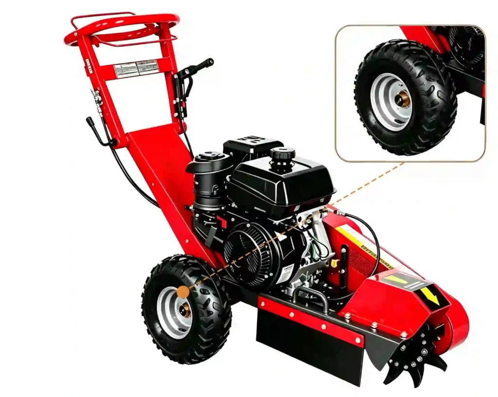 Disc wood crusher machine processing branches, logs, and biomass waste with disc cutting system for efficient wood crushing