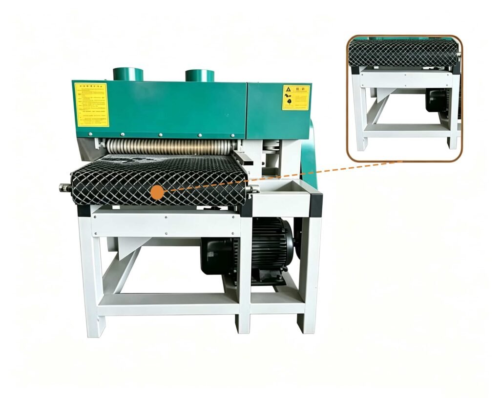 Multi-blade saw for hardwood lumber with multiple circular cutting blades