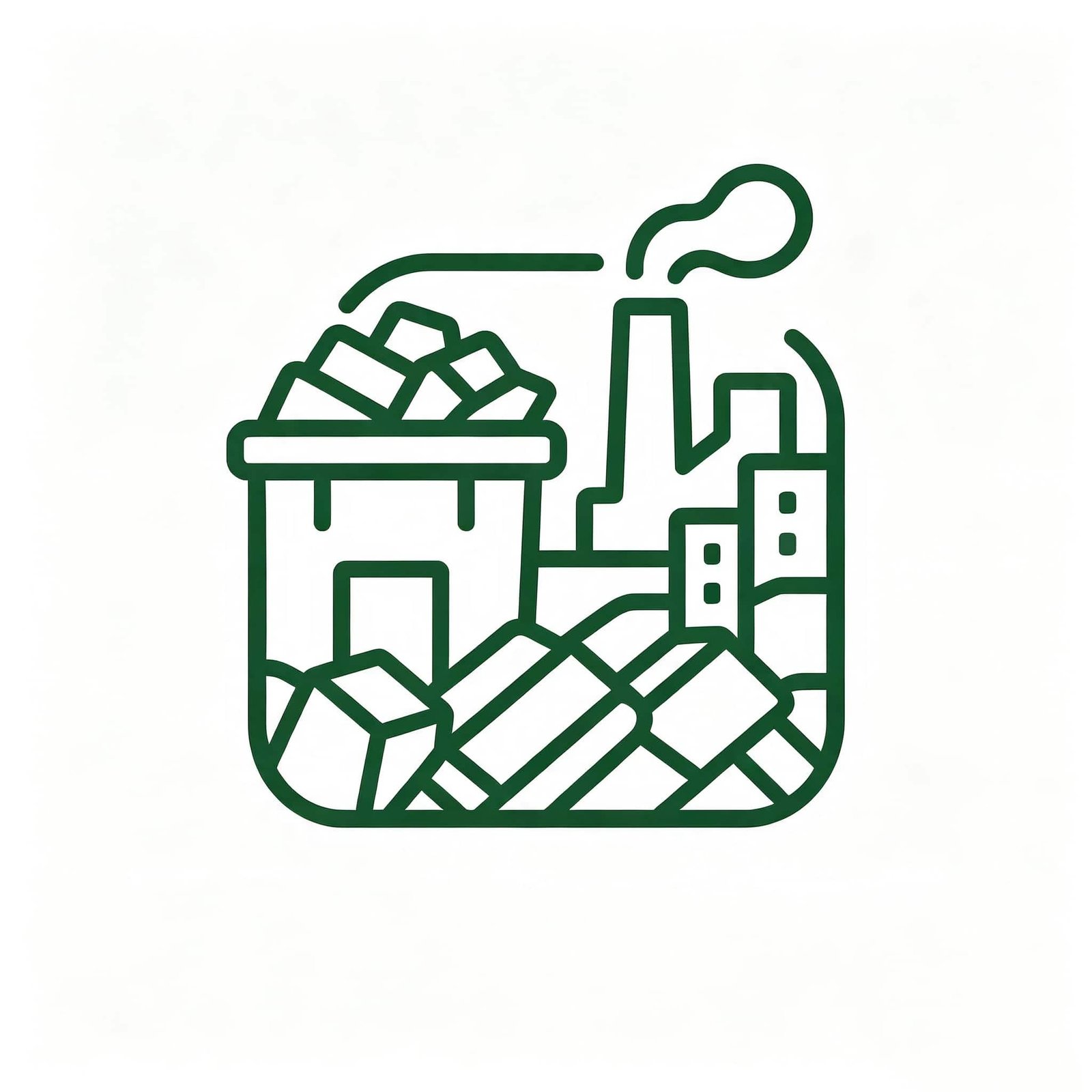 municipal industrial waste recycling icon