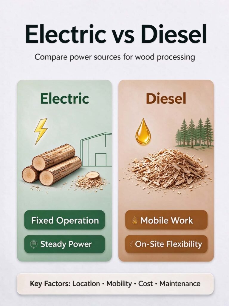 Electric Wood Chipper vs Diesel Wood Chipper: Which Is Better?